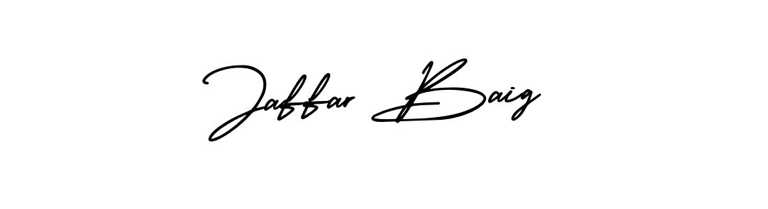 The best way (AmerikaSignatureDemo-Regular) to make a short signature is to pick only two or three words in your name. The name Jaffar Baig include a total of six letters. For converting this name. Jaffar Baig signature style 3 images and pictures png