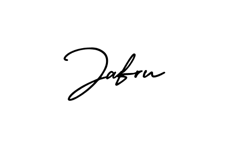 How to make Jafru name signature. Use AmerikaSignatureDemo-Regular style for creating short signs online. This is the latest handwritten sign. Jafru signature style 3 images and pictures png