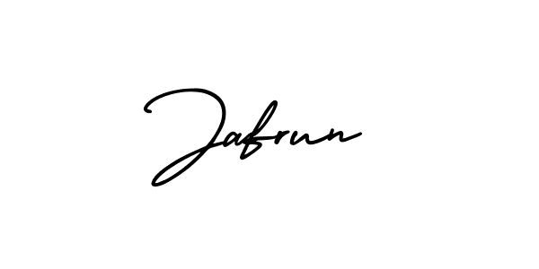 How to make Jafrun signature? AmerikaSignatureDemo-Regular is a professional autograph style. Create handwritten signature for Jafrun name. Jafrun signature style 3 images and pictures png