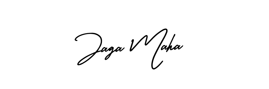 Design your own signature with our free online signature maker. With this signature software, you can create a handwritten (AmerikaSignatureDemo-Regular) signature for name Jaga Maha. Jaga Maha signature style 3 images and pictures png