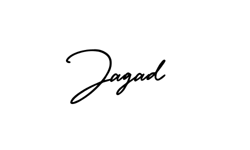 You should practise on your own different ways (AmerikaSignatureDemo-Regular) to write your name (Jagad) in signature. don't let someone else do it for you. Jagad signature style 3 images and pictures png