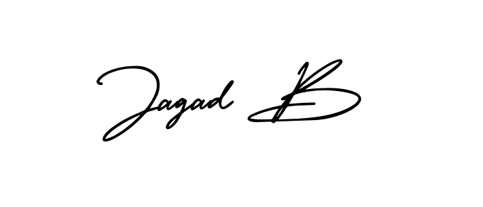 Create a beautiful signature design for name Jagad B. With this signature (AmerikaSignatureDemo-Regular) fonts, you can make a handwritten signature for free. Jagad B signature style 3 images and pictures png