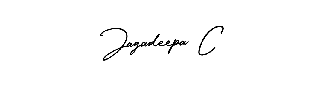 AmerikaSignatureDemo-Regular is a professional signature style that is perfect for those who want to add a touch of class to their signature. It is also a great choice for those who want to make their signature more unique. Get Jagadeepa C name to fancy signature for free. Jagadeepa C signature style 3 images and pictures png