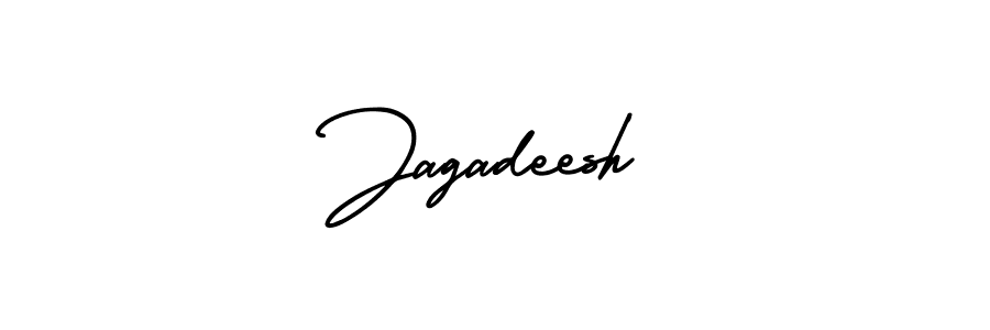 How to make Jagadeesh name signature. Use AmerikaSignatureDemo-Regular style for creating short signs online. This is the latest handwritten sign. Jagadeesh signature style 3 images and pictures png