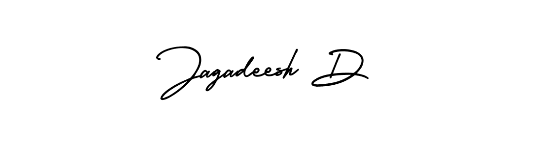 It looks lik you need a new signature style for name Jagadeesh D. Design unique handwritten (AmerikaSignatureDemo-Regular) signature with our free signature maker in just a few clicks. Jagadeesh D signature style 3 images and pictures png