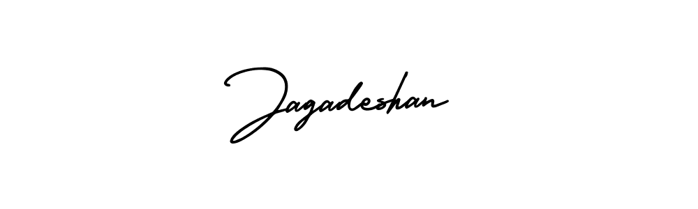 How to make Jagadeshan name signature. Use AmerikaSignatureDemo-Regular style for creating short signs online. This is the latest handwritten sign. Jagadeshan signature style 3 images and pictures png