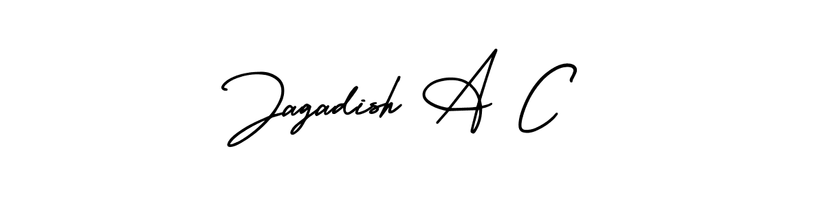 Use a signature maker to create a handwritten signature online. With this signature software, you can design (AmerikaSignatureDemo-Regular) your own signature for name Jagadish A C. Jagadish A C signature style 3 images and pictures png