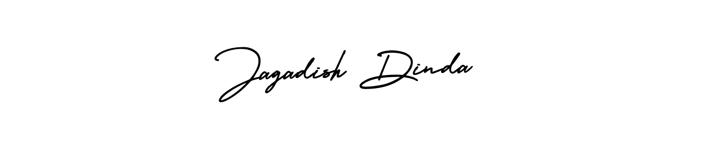 You should practise on your own different ways (AmerikaSignatureDemo-Regular) to write your name (Jagadish Dinda) in signature. don't let someone else do it for you. Jagadish Dinda signature style 3 images and pictures png