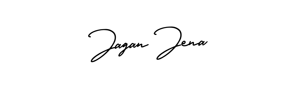 How to make Jagan Jena name signature. Use AmerikaSignatureDemo-Regular style for creating short signs online. This is the latest handwritten sign. Jagan Jena signature style 3 images and pictures png