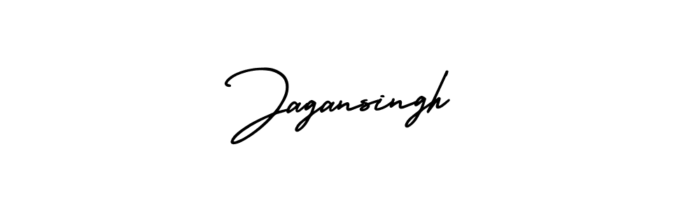 The best way (AmerikaSignatureDemo-Regular) to make a short signature is to pick only two or three words in your name. The name Jagansingh include a total of six letters. For converting this name. Jagansingh signature style 3 images and pictures png