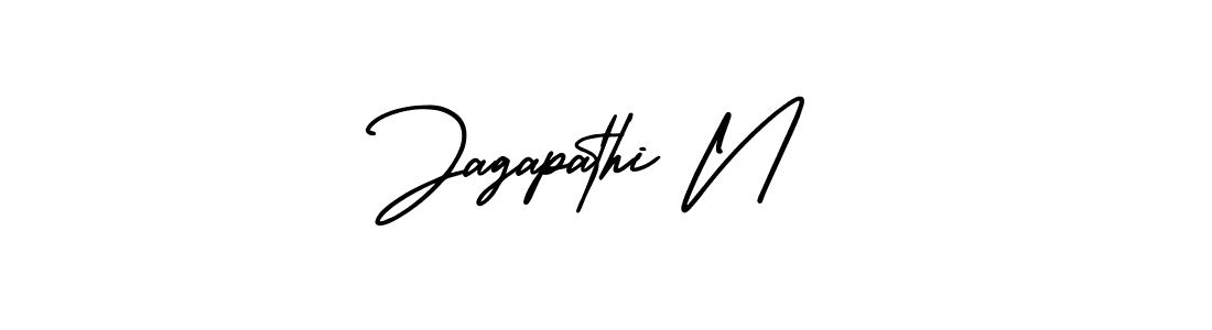 Make a beautiful signature design for name Jagapathi N. With this signature (AmerikaSignatureDemo-Regular) style, you can create a handwritten signature for free. Jagapathi N signature style 3 images and pictures png