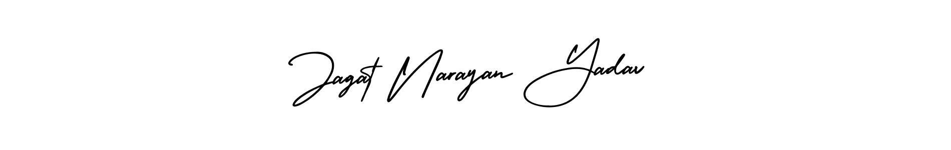 Similarly AmerikaSignatureDemo-Regular is the best handwritten signature design. Signature creator online .You can use it as an online autograph creator for name Jagat Narayan Yadav. Jagat Narayan Yadav signature style 3 images and pictures png