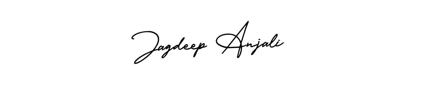 This is the best signature style for the Jagdeep Anjali name. Also you like these signature font (AmerikaSignatureDemo-Regular). Mix name signature. Jagdeep Anjali signature style 3 images and pictures png