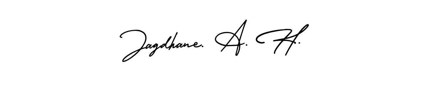 Design your own signature with our free online signature maker. With this signature software, you can create a handwritten (AmerikaSignatureDemo-Regular) signature for name Jagdhane. A. H.. Jagdhane. A. H. signature style 3 images and pictures png