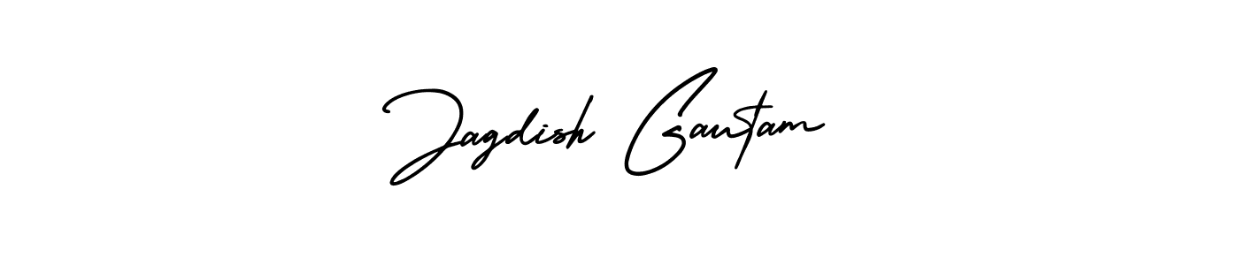 How to Draw Jagdish Gautam signature style? AmerikaSignatureDemo-Regular is a latest design signature styles for name Jagdish Gautam. Jagdish Gautam signature style 3 images and pictures png