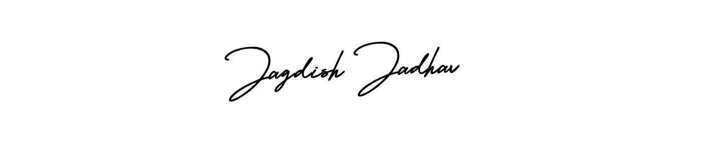 The best way (AmerikaSignatureDemo-Regular) to make a short signature is to pick only two or three words in your name. The name Jagdish Jadhav include a total of six letters. For converting this name. Jagdish Jadhav signature style 3 images and pictures png