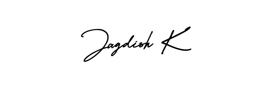 Use a signature maker to create a handwritten signature online. With this signature software, you can design (AmerikaSignatureDemo-Regular) your own signature for name Jagdish K. Jagdish K signature style 3 images and pictures png