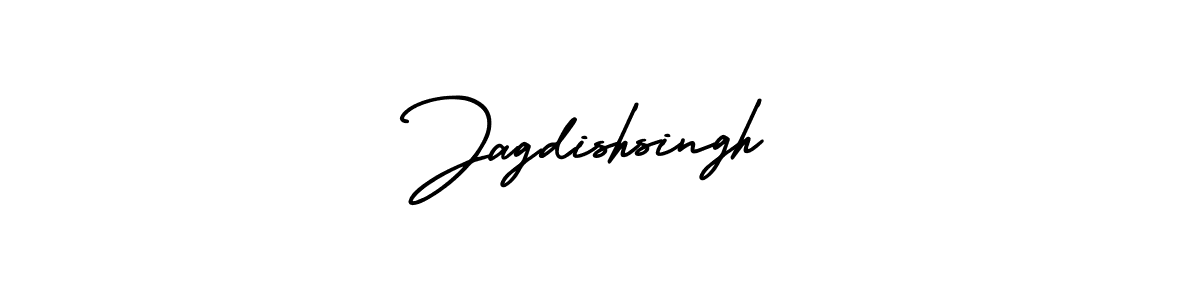 The best way (AmerikaSignatureDemo-Regular) to make a short signature is to pick only two or three words in your name. The name Jagdishsingh include a total of six letters. For converting this name. Jagdishsingh signature style 3 images and pictures png