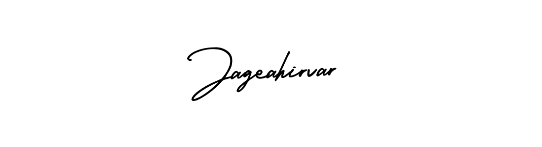 How to make Jageahirvar name signature. Use AmerikaSignatureDemo-Regular style for creating short signs online. This is the latest handwritten sign. Jageahirvar signature style 3 images and pictures png