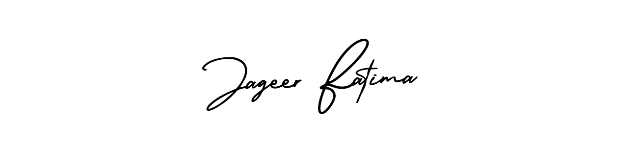Design your own signature with our free online signature maker. With this signature software, you can create a handwritten (AmerikaSignatureDemo-Regular) signature for name Jageer Fatima. Jageer Fatima signature style 3 images and pictures png