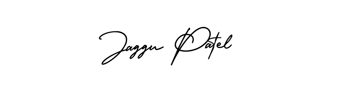 This is the best signature style for the Jaggu Patel name. Also you like these signature font (AmerikaSignatureDemo-Regular). Mix name signature. Jaggu Patel signature style 3 images and pictures png