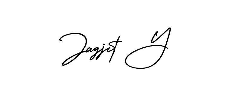 How to make Jagjit Y name signature. Use AmerikaSignatureDemo-Regular style for creating short signs online. This is the latest handwritten sign. Jagjit Y signature style 3 images and pictures png