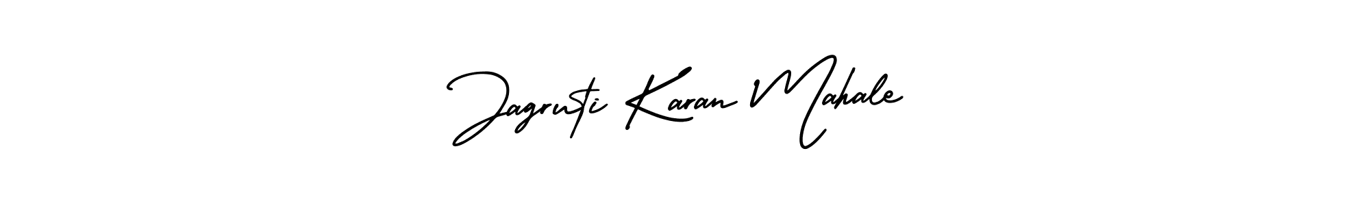 Make a beautiful signature design for name Jagruti Karan Mahale. With this signature (AmerikaSignatureDemo-Regular) style, you can create a handwritten signature for free. Jagruti Karan Mahale signature style 3 images and pictures png