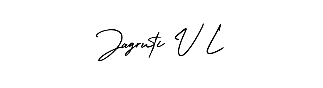 Similarly AmerikaSignatureDemo-Regular is the best handwritten signature design. Signature creator online .You can use it as an online autograph creator for name Jagruti V L. Jagruti V L signature style 3 images and pictures png
