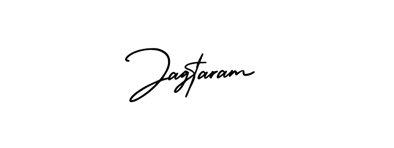 The best way (AmerikaSignatureDemo-Regular) to make a short signature is to pick only two or three words in your name. The name Jagtaram include a total of six letters. For converting this name. Jagtaram signature style 3 images and pictures png