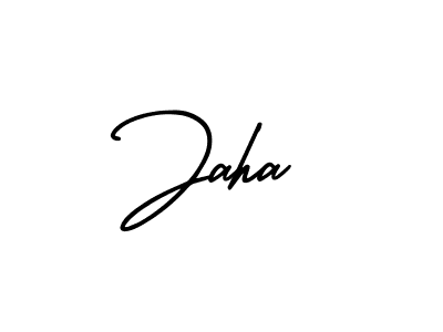 Design your own signature with our free online signature maker. With this signature software, you can create a handwritten (AmerikaSignatureDemo-Regular) signature for name Jaha. Jaha signature style 3 images and pictures png