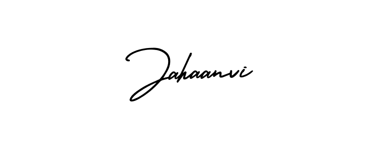 How to make Jahaanvi name signature. Use AmerikaSignatureDemo-Regular style for creating short signs online. This is the latest handwritten sign. Jahaanvi signature style 3 images and pictures png