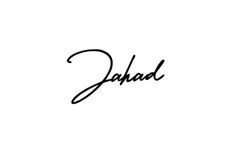 AmerikaSignatureDemo-Regular is a professional signature style that is perfect for those who want to add a touch of class to their signature. It is also a great choice for those who want to make their signature more unique. Get Jahad name to fancy signature for free. Jahad signature style 3 images and pictures png