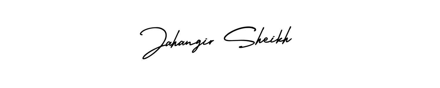 Use a signature maker to create a handwritten signature online. With this signature software, you can design (AmerikaSignatureDemo-Regular) your own signature for name Jahangir Sheikh. Jahangir Sheikh signature style 3 images and pictures png