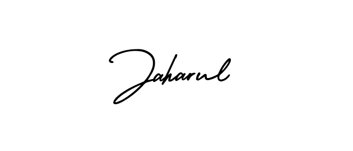 Use a signature maker to create a handwritten signature online. With this signature software, you can design (AmerikaSignatureDemo-Regular) your own signature for name Jaharul. Jaharul signature style 3 images and pictures png