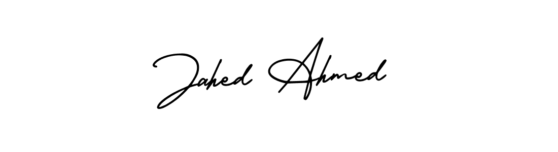 Make a beautiful signature design for name Jahed Ahmed. With this signature (AmerikaSignatureDemo-Regular) style, you can create a handwritten signature for free. Jahed Ahmed signature style 3 images and pictures png