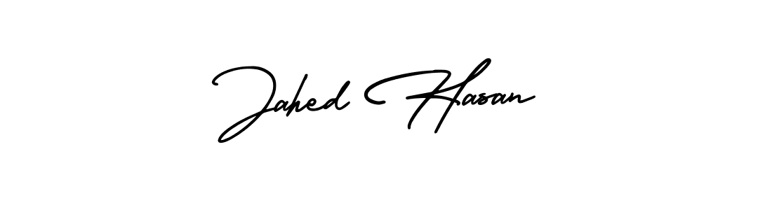 Create a beautiful signature design for name Jahed Hasan. With this signature (AmerikaSignatureDemo-Regular) fonts, you can make a handwritten signature for free. Jahed Hasan signature style 3 images and pictures png