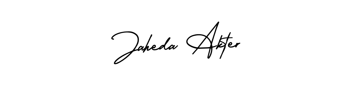 How to Draw Jaheda Akter signature style? AmerikaSignatureDemo-Regular is a latest design signature styles for name Jaheda Akter. Jaheda Akter signature style 3 images and pictures png