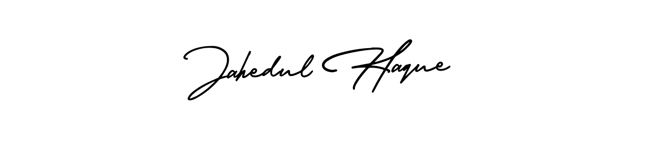 How to make Jahedul Haque name signature. Use AmerikaSignatureDemo-Regular style for creating short signs online. This is the latest handwritten sign. Jahedul Haque signature style 3 images and pictures png