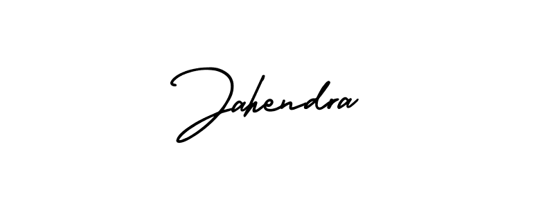How to make Jahendra name signature. Use AmerikaSignatureDemo-Regular style for creating short signs online. This is the latest handwritten sign. Jahendra signature style 3 images and pictures png