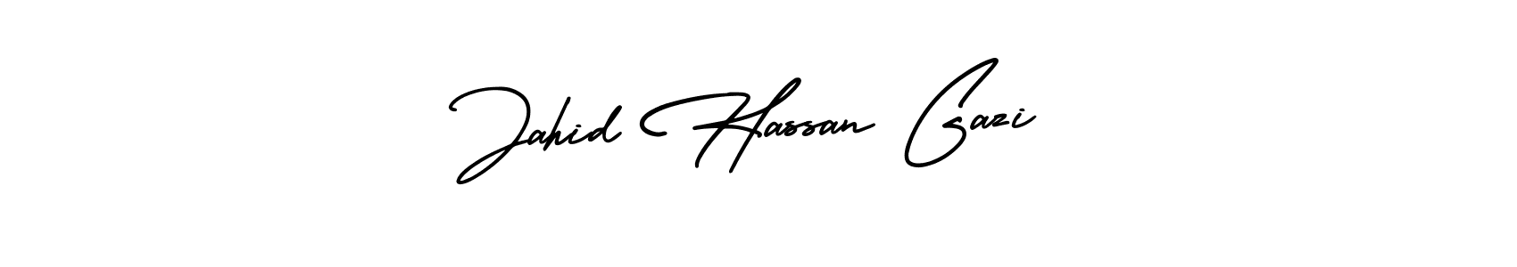 Make a beautiful signature design for name Jahid Hassan Gazi. With this signature (AmerikaSignatureDemo-Regular) style, you can create a handwritten signature for free. Jahid Hassan Gazi signature style 3 images and pictures png