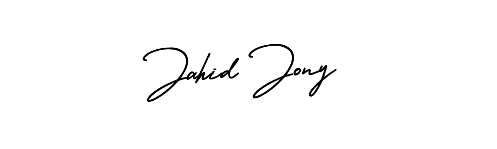 Make a beautiful signature design for name Jahid Jony. With this signature (AmerikaSignatureDemo-Regular) style, you can create a handwritten signature for free. Jahid Jony signature style 3 images and pictures png