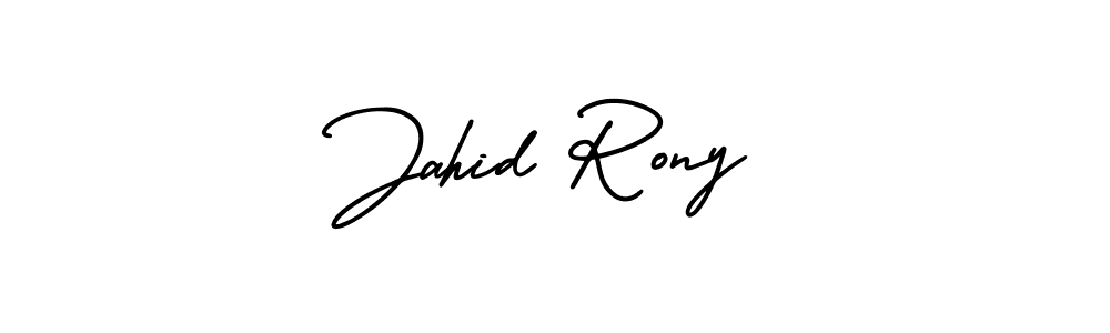 Use a signature maker to create a handwritten signature online. With this signature software, you can design (AmerikaSignatureDemo-Regular) your own signature for name Jahid Rony. Jahid Rony signature style 3 images and pictures png