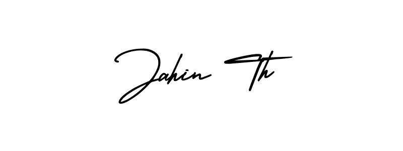 Make a beautiful signature design for name Jahin Th. With this signature (AmerikaSignatureDemo-Regular) style, you can create a handwritten signature for free. Jahin Th signature style 3 images and pictures png