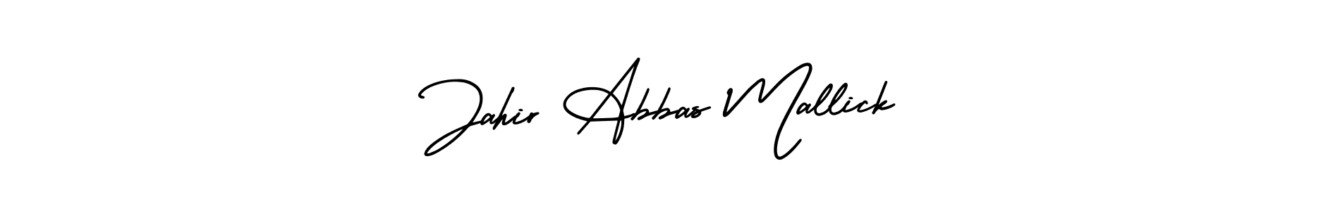 Make a beautiful signature design for name Jahir Abbas Mallick. With this signature (AmerikaSignatureDemo-Regular) style, you can create a handwritten signature for free. Jahir Abbas Mallick signature style 3 images and pictures png
