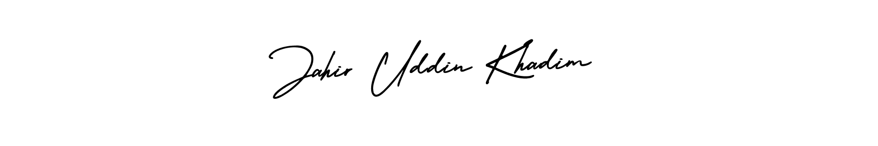 How to make Jahir Uddin Khadim name signature. Use AmerikaSignatureDemo-Regular style for creating short signs online. This is the latest handwritten sign. Jahir Uddin Khadim signature style 3 images and pictures png