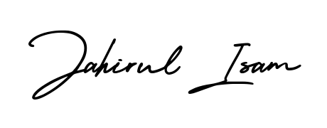 The best way (AmerikaSignatureDemo-Regular) to make a short signature is to pick only two or three words in your name. For converting this name Jahirul Isam. Jahirul Isam signature style 3 images and pictures png
