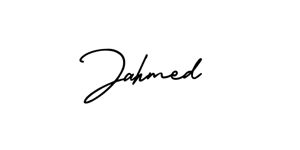 How to make Jahmed signature? AmerikaSignatureDemo-Regular is a professional autograph style. Create handwritten signature for Jahmed name. Jahmed signature style 3 images and pictures png