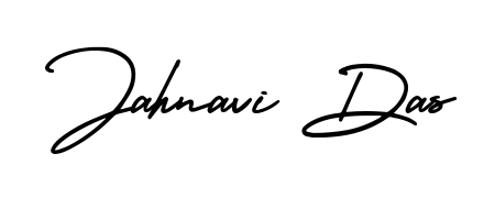 A sleek calligraphic signature for name Jahnavi Das utilizing AmerikaSignatureDemo-Regular styling. Great for adding personal signatures to photos and art. Jahnavi Das signature style 3 images and pictures png