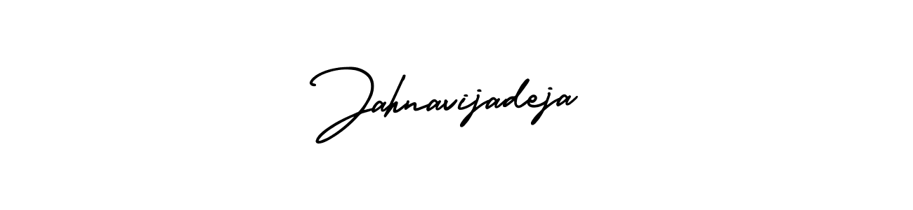 Design your own signature with our free online signature maker. With this signature software, you can create a handwritten (AmerikaSignatureDemo-Regular) signature for name Jahnavijadeja. Jahnavijadeja signature style 3 images and pictures png