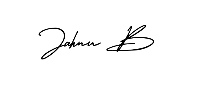 It looks lik you need a new signature style for name Jahnu B. Design unique handwritten (AmerikaSignatureDemo-Regular) signature with our free signature maker in just a few clicks. Jahnu B signature style 3 images and pictures png